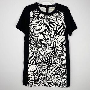 Mj Designer Paris Black & White Contrast Shift Dress Size Small